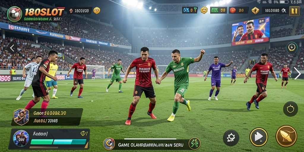 Tampilan gameplay menarik dari 180SLOT dengan aksi olahraga seru.