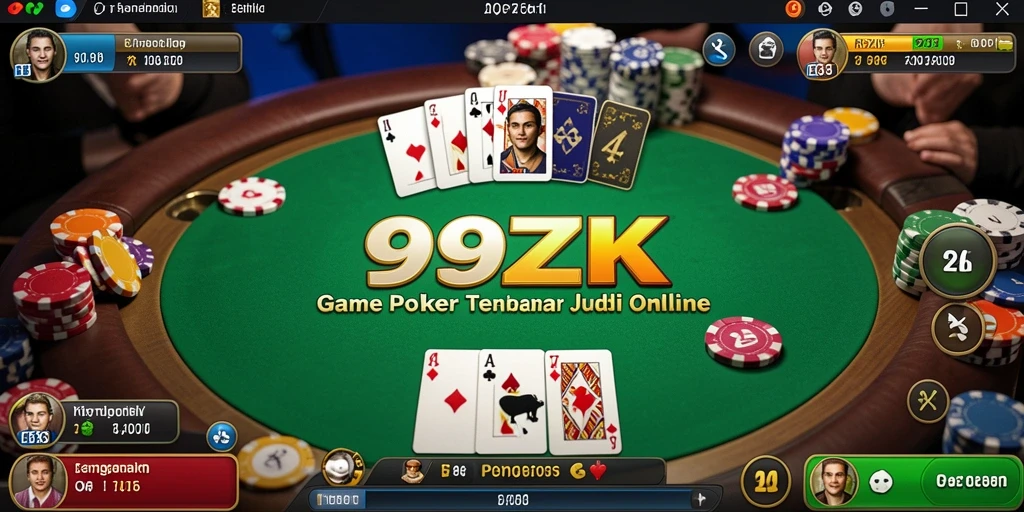 Tampilan gameplay menarik dari 99ZK dengan aksi Poker seru.