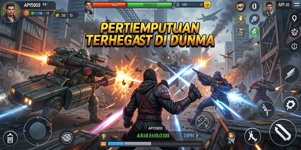 Screenshot menunjukkan aksi seru di gameplay API5000.