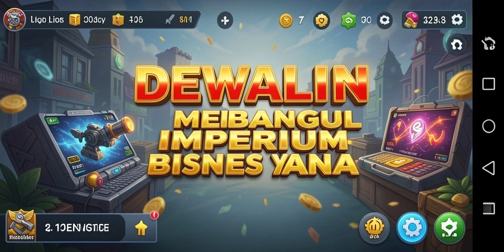 Screenshot gameplay <strong>DEWALIN</strong> menunjukkan strategi dan manajemen bisnis yang seru.