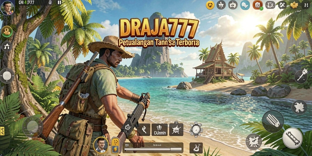 Tampilan gameplay terbuka dunia dalam DRAJA777 dengan detail yang menawan.