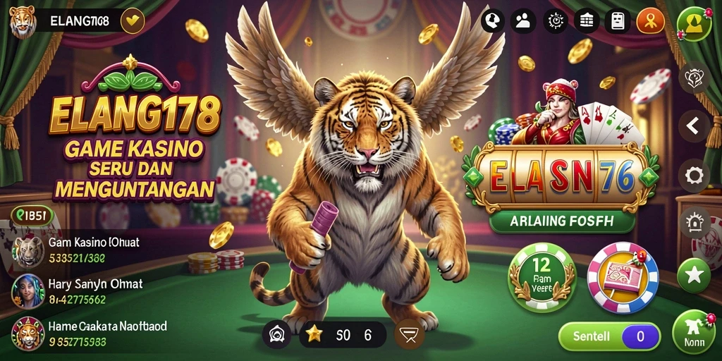 Tampilan menarik dari gameplay ELANG178 yang menampilkan suasana kasino.