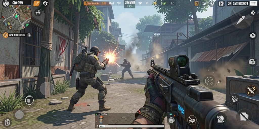 Tampilan gameplay GIM999 yang mendebarkan dan seru.