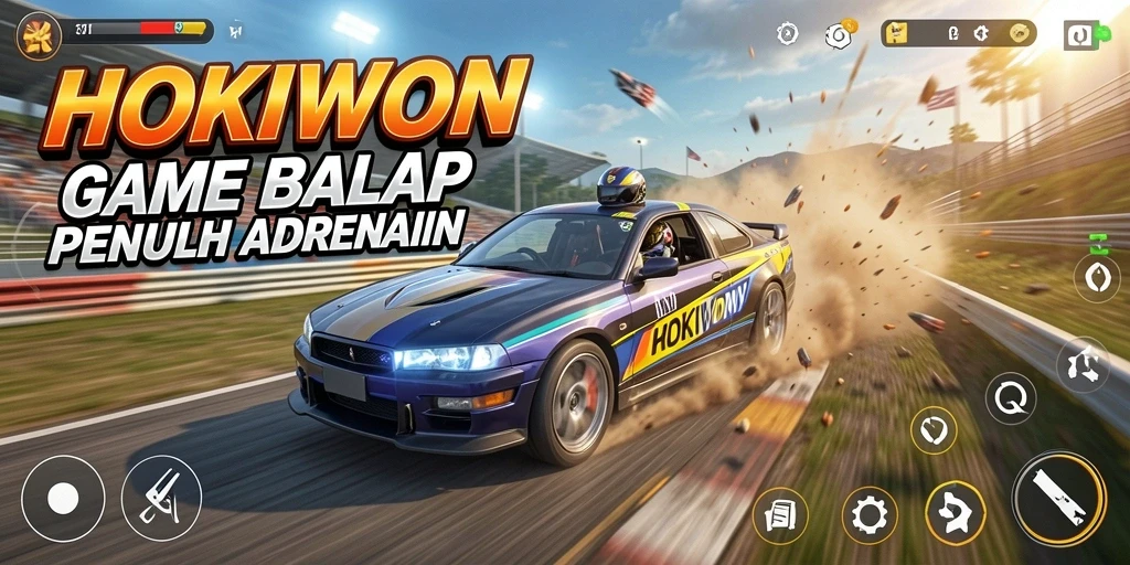 Gameplay HOKIWON yang seru dengan balapan mendebarkan.
