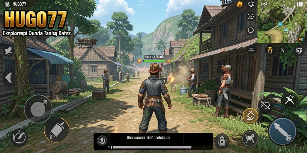 Gameplay <strong>HUGO77</strong> dengan eksplorasi dunia terbuka yang luas.