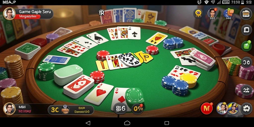 Tampilan gameplay Gaple di IMBAJP yang menarik dan interaktif.