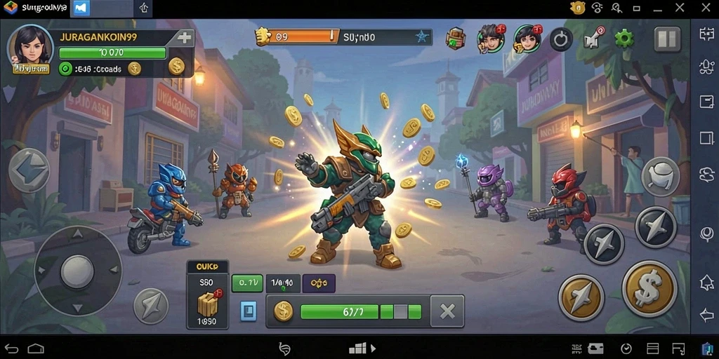 Screenshot utama JURAGANKOIN99 menampilkan gameplay menarik dalam pengelolaan sumber daya.
