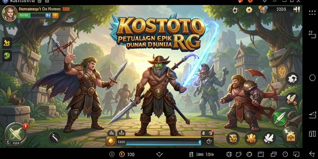 Tampilan gameplay KOSTOTO yang menegangkan dan menarik dalam petualangan RPG.