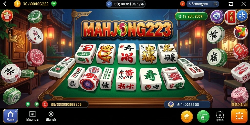 Screenshot gameplay MAHJONG222 menampilkan slot yang menarik dan animasi yang dinamis.