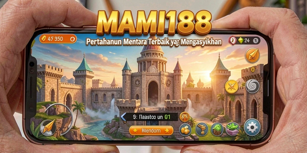 Tangkapan layar dari gameplay seru MAMI188 saat mempertahankan menara.