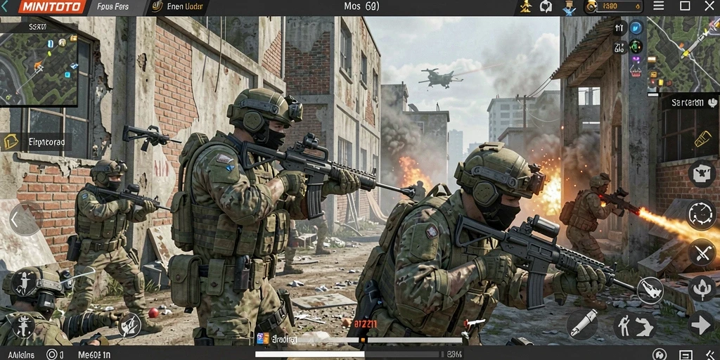 Tampilan Gameplay Seru di MINITOTO dengan pertarungan FPS yang mendebarkan.