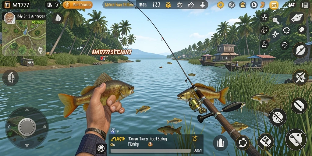 Gameplay MT777 yang mendebarkan saat memancing di berbagai lokasi.