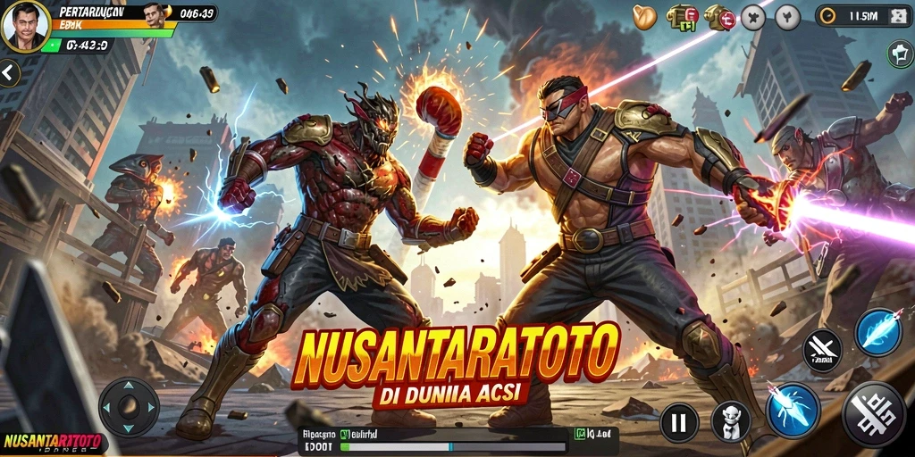 Tampilan mendebarkan dari gameplay NUSANTARATOTO yang penuh aksi.