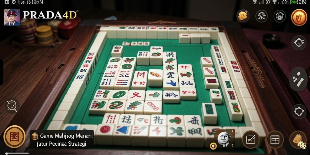 Screenshot permainan Mahjong PRADA4D dengan tampilan grafis yang menarik.