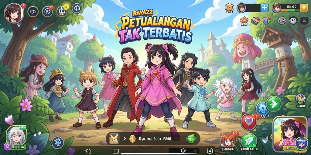 Tampilan menarik dari gameplay RAYA22 yang penuh warna.