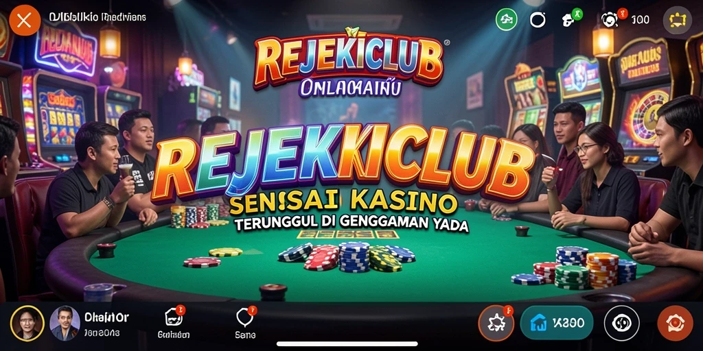Tampilan permainan kasino yang mendebarkan di REJEKICLUB.