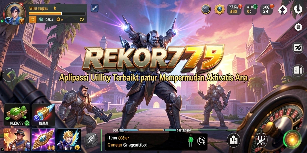 Tampilan antarmuka utama REKOR777 dengan fitur pengingat dan catatan.