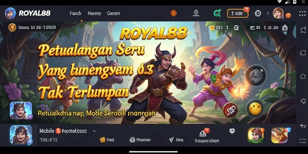 Tampilan gameplay ROYAL88 yang mendebarkan dan penuh aksi.