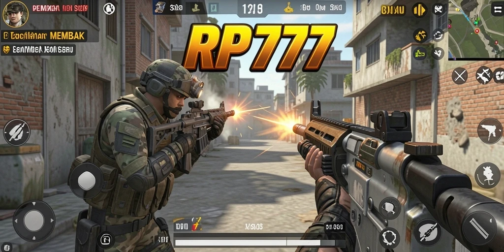 Tampilan seru gameplay RP777 saat bertempur di medan perang.
