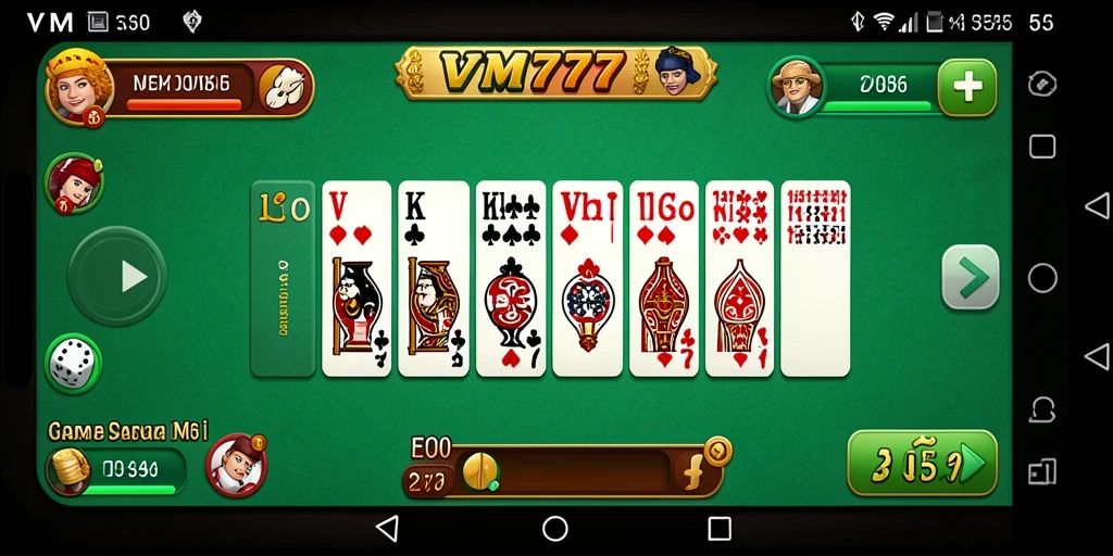 Screenshot gameplay VM777 dengan tampilan papan Domino yang menawan.